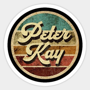 Tanatoraja, circle retro faded Peter Kay Sticker